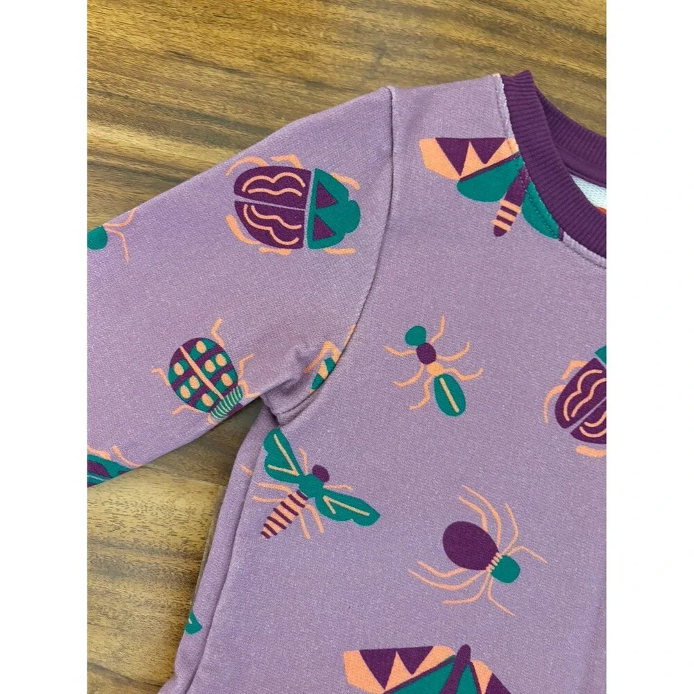 NWOT Piccolina Sweatshirt Dress, Bug Print, Size 3T